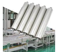 Paquete de 5 rodillos transportadores de acero galvanizado para soporte de material, cortacésped de carpintería, de 40 a 8 pulgadas de diámetro, y solución versátil y resistente
