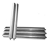 Paquete de 5 rodillos transportadores de acero inoxidable de alto rendimiento, rodillos de repuesto para un manejo eficiente de materiales (diámetro 50 mm de largo y 400 mm)