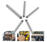 Paquete de 5 rodillos transportadores de acero resistente para manejo de materiales, 22, 24, 28 pulgadas, longitudes de 1 pulgada, 2 pulgadas, 2.4 pulgadas de diámetro, repuesto de rodillo de gravedad