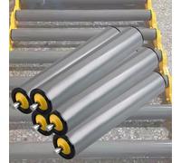 Paquete de 5 rodillos transportadores de PVC de 2.4 a 1 pulgada de diámetro, rodillos no alimentados resistentes para almacenes comerciales y tiendas de madera y soluciones eficientes de manejo de