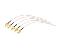 Paquete de 5 RP SMA hembra a uFL/u.FL/IPX Conjunto de adaptador coaxial RF RG178 Pigtail M6I5
