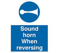 Paquete de 5 señales de sonido de cuerno cuando se invierte, 150 x 200 mm, A5P