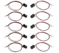 Paquete de 5 sensores de haz de rotura IR con LED de 5 mm PaFor IR 3.6-5.5 VDC para conexión de puerto IO del microcontrolador a través de resistencia de dominadas 1K (30 cm)