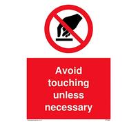 Paquete de 5 - Símbolo prohibido en círculo de prohibición, texto blanco sobre fondo rojo - 150 x 200.