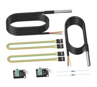 Paquete de 5 sondas de temperatura impermeables 18B20 para Arduino y para Raspberry Pi - Alto (juego 1)