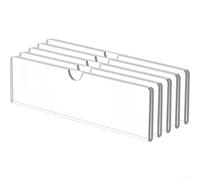Paquete de 5 soportes de acrílico transparente con ranura de 20 mm para un cambio rápido de papel y cinta de carpeta para una fijación segura, para el lugar de trabajo e identificación institucional