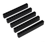 Paquete de 5 soportes para puntas de destornillador organizan 12 brocas hexagonales en plástico