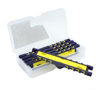 Paquete de 5 tablas de bobinador de línea de pesca con caja de almacenamiento, organizadores de carrete de cordón azul y amarillo para aparejos de pesca con mosca y gestión de anzuelos, herramientas