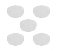 Paquete de 5 tapas de silicona para vaso de viaje y termo al vacío, tapón de junta de sellado a prueba de fugas para taza y botella de agua, anillo de sellado reutilizable, blanco, tamaño estándar (D)