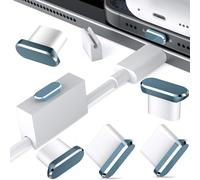 Paquete de 5 Tapones Antipolvo USB C para iPhone 16 15 Pro MAX Samsung S25 S24 Ultra A54 Galaxy S23 S22, Protector de Clip Tipo C, Cubierta de Puerto de Carga para Google Pixel 10, 9, 8, 7, 6a