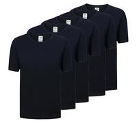 Paquete de 5 Unidades - Camiseta con Mangas Cortas 100% Algodón - 5-TS135 - Azul, L