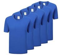 Paquete de 5 Unidades - Camiseta con Mangas Cortas 100% Algodón - 5-TS135 - Azul Royal, S