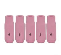Paquete de 5 vasos de alúmina para TIG Shield 10N48 6# con orificio de 9,5 mm para WP17 WP18 WP26 PTA17 PTA18 PTA26 DB17 DB18 DB26