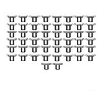 Paquete de 50 abrazaderas de ranura de drenaje para paneles solares, clips de plástico de 33 mm diseñados para dirigir el flujo de agua y proteger los paneles solares de daños relacionados con la