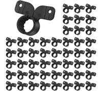 Paquete de 50 abrazaderas de tubo de plástico para tubos de cobre PEX CPVC de 1/2 y 3/4 pulgadas, clips de conducto negros, soportes de montaje en pared para sistemas de calefacción de fontanería (3/4