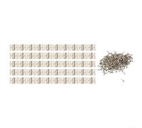 Paquete de 50 bisagras de latón macizo para reparaciones de casas de muñecas y proyectos de manualidades, para soluciones de almacenamiento (plata)