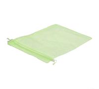 Paquete de 50 bolsas de organza verde con cordón para uso en jardín, malla transpirable para proteger frutas de pájaros e insectos, fundas reutilizables para plantas (15 x 20 cm, 50 unidades)