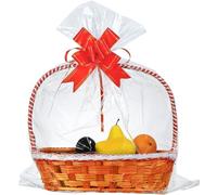 Paquete de 50 bolsas grandes de celofán transparente de 24 x 30 pulgadas, bolsas de celofán transparente extra grandes de 2.3 mil de grosor para cesta de frutas, envoltura de regalo, golosinas, artes