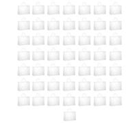 Paquete de 50 bolsas transparentes de 20 x 7 x 15 cm, bolsas de regalo transparentes de PVC reutilizables con asas para recuerdos de fiesta, boda, cumpleaños, venta al por menor