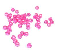 Paquete de 50 botones redondos de 10 mm, diseño de perlas de imitación curvadas, para costura, color crema, blanco., rosa, 10mm