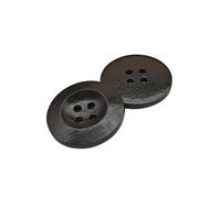 Paquete de 50 botones redondos de madera vintage de 4 agujeros con bordes redondeados (11,5-38mm) - para abrigos & suéteres