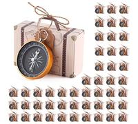 Paquete de 50 cajas de dulces con brújula, caja de embalaje para caramelos para el día de San Valentín, caja de regalo
