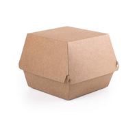 Paquete de 50 cajas de hamburguesas Kraft tamaño XL contenedor de comida rápida comida desechable caja a prueba de fugas ecológica reciclable (50, XL)