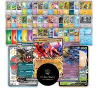 Paquete de 50 cartas de Pokémon + cartas raras GX EX o V con entrenadores y energía, paquete de cartas coleccionables alemanas en protección de envío BB-Toy-Trades