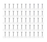 Paquete de 50 clips coaxiales de fiabilidad para enrutamiento seguro de cables en pared y superficies de madera, clip con tornillo insertado