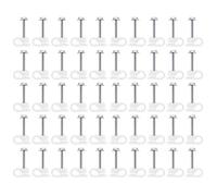 Paquete de 50 clips coaxiales de fiabilidad para enrutamiento seguro de cables en pared y superficies de madera, clip con tornillo insertado