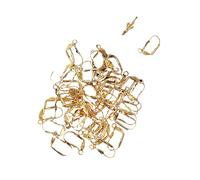 Paquete de 50 clips de oreja de estilo francés sin perforación, sofisticado, diseño elegante de liberación para orejas sensibles, juego de clips de oreja dorado/plateado, talla única, como se describe