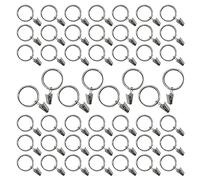 Paquete de 50 clips plateados de 38 mm para colgar cortinas resistentes para decoración de barra de ventana del hogar, fotos, arte y manualidades