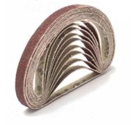 Paquete de 50 correas de lijado de 330 x 10 mm, limas abrasivas de óxido de aluminio para pulido de madera y metal, lijadora de dedo eléctrica de grano 40-120