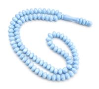Paquete de 50 cuentas de oración islámica, juego de 99 cuentas musulmanas Tasbih a granel para recuerdos de boda, regalos de Ramadán y suministros de mezquita (azul)