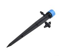 Paquete de 50 emisores de goteo de jardín ajustables para caudal y radio de pulverización, compatibles con tubos de 4 mm/7 mm (azul)