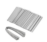Paquete de 50 etiquetas de aluminio para plantas, etiquetas de identificación de árbol de metal de doble cara con alambre, resistentes a la intemperie, marcadores de jardín para guardería, verduras