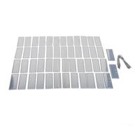 Paquete de 50 etiquetas de aluminio para plantas para jardines al aire libre, letreros horizontales perforados de jardín botánico, 82 x 25 mm, resistentes a la intemperie y reutilizables