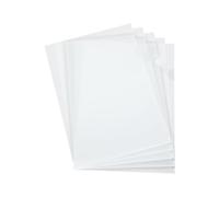 Paquete de 50 fundas de plástico transparente A4 resistentes para presentación de informes y proyectos