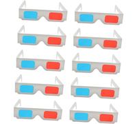 Paquete de 50 gafas 3D anaglifo para niños y niñas adultos, gafas de películas en rojo y cian
