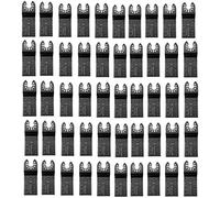 Paquete de 50 hojas de sierra oscilantes bimetálicas universales para metal/madera/hierro, cuchillas multiherramienta de liberación rápida