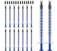 Paquete de 50 jeringas de 1 ml con tapa, jeringas selladas individualmente de 1 cc con punta deslizante Luer sin aguja para rellenar, alimentar a mascotas, oral, aceite o aplicador de pegamento