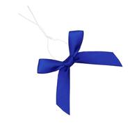 Paquete de 50 lazos de satén azul para bolsas de golosinas, bolsas de regalo, bolsas de dulces de panadería y lazo de cinta para decoración de paquetes, lazo para regalos