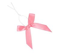 Paquete de 50 lazos de satén rosa para bolsas de regalos, bolsas de regalo, bolsas de dulces de panadería y lazo de decoración de paquetes, lazo para regalos