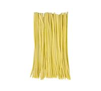 Paquete de 50 limpiadores de tuberías de color amarillo crema de 30 cm x 6 mm, tallos de chenilla para manualidades