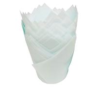 Paquete de 50 moldes para magdalenas de tulipanes resistentes a la grasa, elegantes envoltorios para cupcakes para diferentes necesidades de horneado