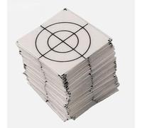 Paquete de 50 objetivos reflectores de estación total de acrílico plateado para medición precisa de la tierra y construcción, tamaños de 2 x 2 cm a 6 x 6 cm (6 x 6 cm)