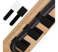 Paquete de 50 organizadores de cables bajo escritorio, ajustables con cinta adhesiva, bridas para cables reutilizables negras
