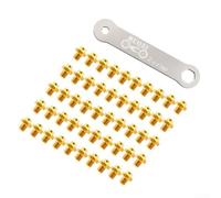 Paquete de 50 pasadores antideslizantes para pedal de bicicleta en acero inoxidable y aleación de aluminio con llave para mayor estabilidad (8)