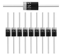 (Paquete de 50 piezas) Chanzon 1N5408 Diodo rectificador 3A 1000V DO-201AD (DO-27) Axial 5408 IN5408 3 Amp 1000 Volt Diodos electrónicos de silicio