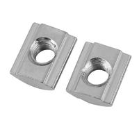 Paquete de 50 Piezas Eu20-M4 M5 M6 Recubierto de NíQuel Acero Al Carbono Deslizante Tuerca Para Ranura En T Para Accesorios de Perfil de Aluminio(EU20-M5)